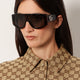 Rectangular acetate sunglasses