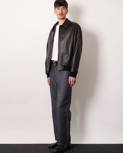 Relaxed linen, cotton and silk jeans