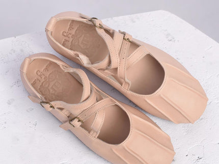 Obsession Kreuzband-Leder Ballerinas