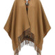 REVERSIBLE CHECK WOOL CAPE