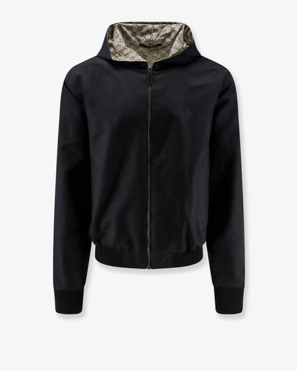 Reversible cotton and GG nylon jacket