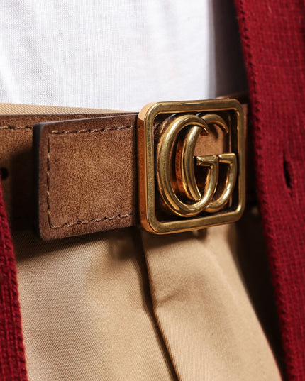 Reversible leather belt