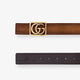 Reversible leather belt