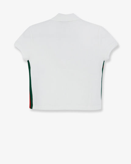 Ribbed cotton jersey polo shirt