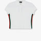 Ribbed cotton jersey polo shirt