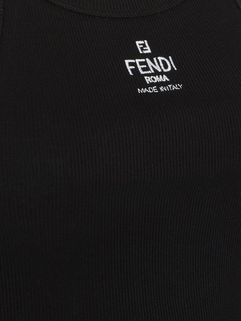 Ribbed cotton tank top