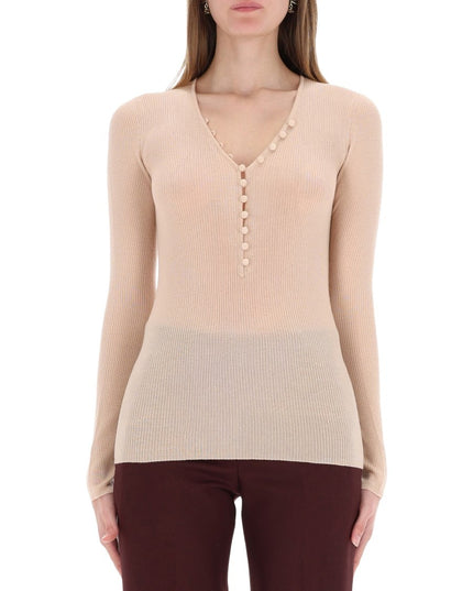 RIBBED KNIT WITH BUTTONS