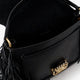 Rider leather shoulder bag with fringed edges
