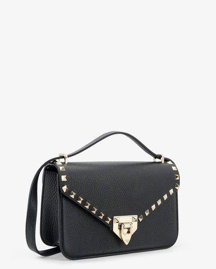 Rockstud leather crossbody bag with stud detail
