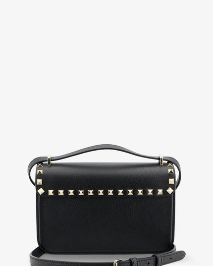 Rockstud leather crossbody bag with stud detail