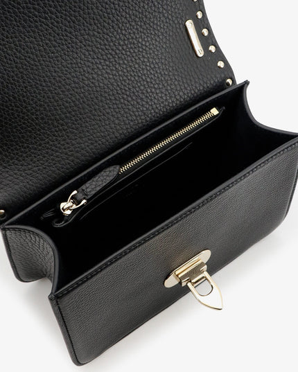 Rockstud leather crossbody bag with stud detail