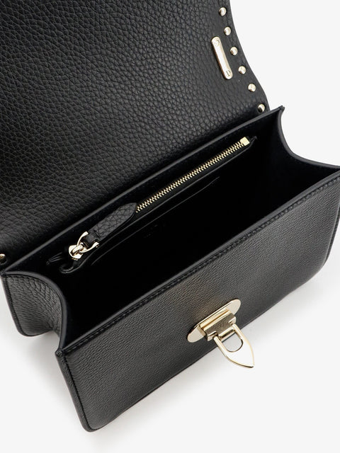 Rockstud leather crossbody bag with stud detail