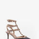 Rockstud leather decolleté slingback