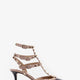 Rockstud leather decolleté slingback