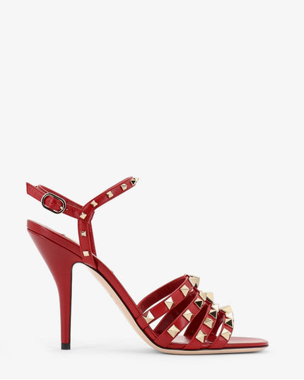 Valentino Garavani | Rockstud Leder-Sandaletten | Rot | Damen