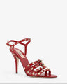 Valentino Garavani | Rockstud Leder-Sandaletten | Rot | Damen