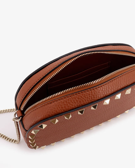 Rockstud leather shoulder bag
