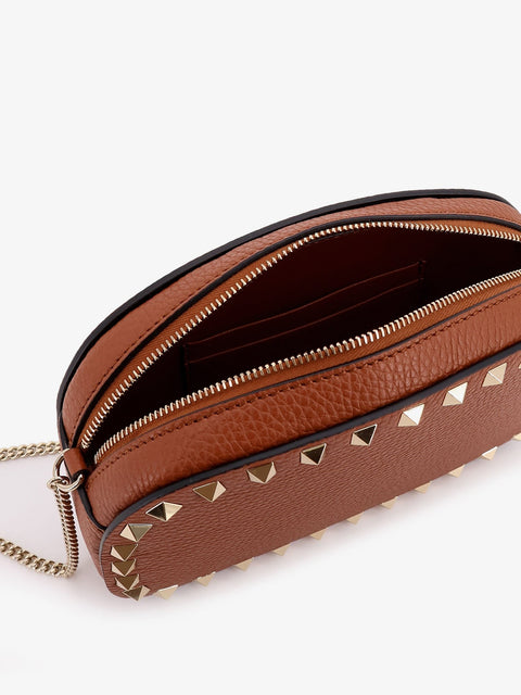 Rockstud leather shoulder bag