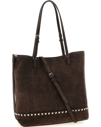 Valentino Garavani | Rockstud Medium Wildledertasche | Braun