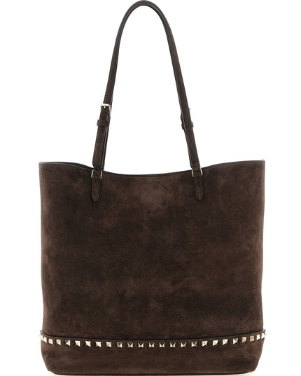 Valentino Garavani | Rockstud Medium Wildledertasche | Braun