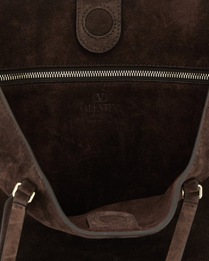 Valentino Garavani | Rockstud Medium Wildledertasche | Braun