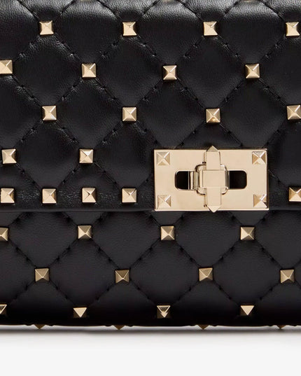 Rockstud Spike leather crossbody bag with iconic all-over studs
