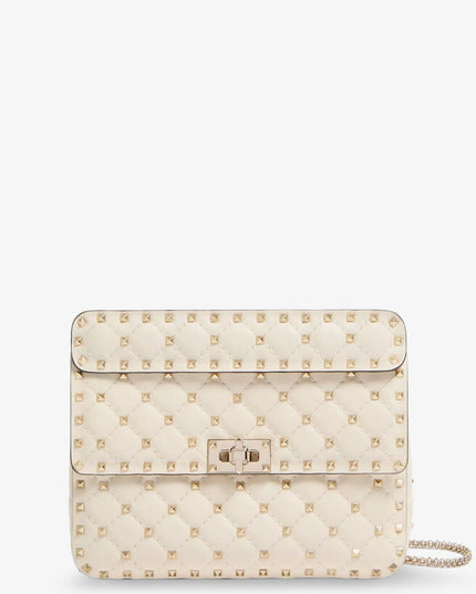 Rockstud Spike leather crossbody bag with iconic all-over studs