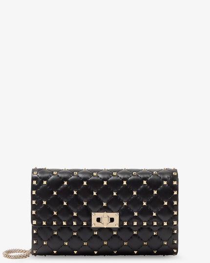 Rockstud Spike leather crossbody bag with iconic all-over studs