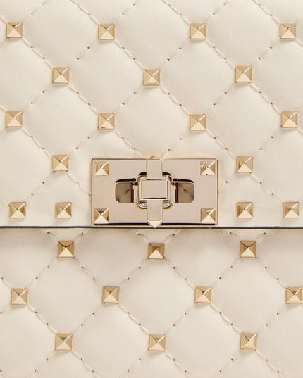 Rockstud Spike leather crossbody bag with iconic all-over studs