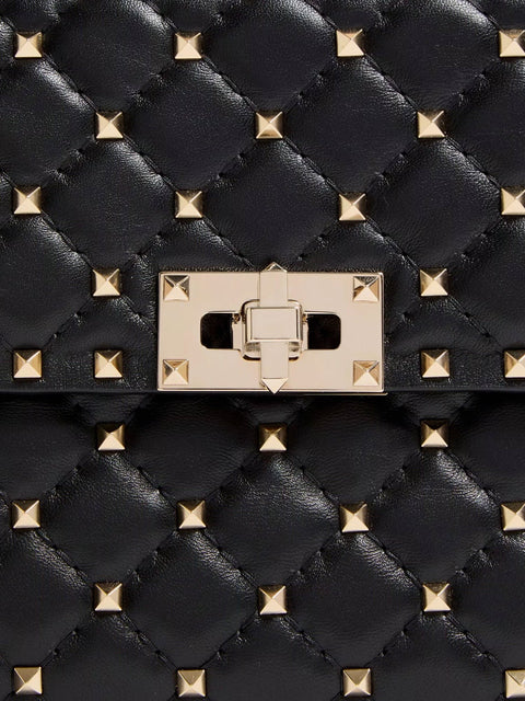 Rockstud Spike leather crossbody bag with iconic all-over studs