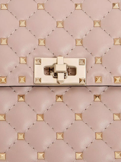 Rockstud Spike leather crossbody bag with iconic all-over studs