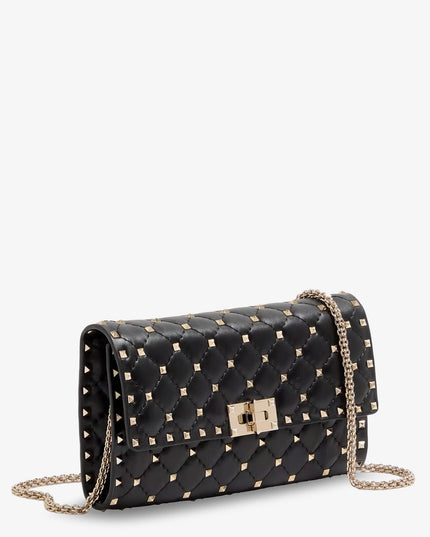 Rockstud Spike leather shoulder bag with iconic all-over studs
