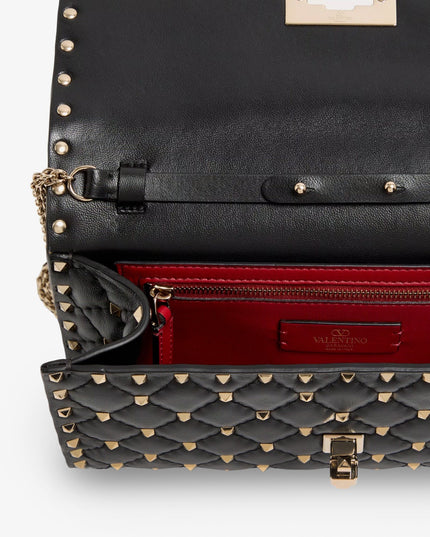 Rockstud Spike leather shoulder bag with iconic all-over studs