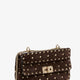 Rockstud Spike suede crossbody bag with all-over studs