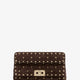 Rockstud Spike suede crossbody bag with all-over studs