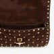 Rockstud Spike suede crossbody bag with all-over studs