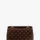 Rockstud Spike suede crossbody bag with all-over studs