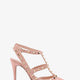Rockstud suede and lace pumps