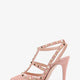 Rockstud suede and lace pumps