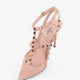 Rockstud suede and lace pumps