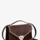 Rockstud suede crossbody bag