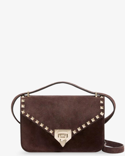 Rockstud suede crossbody bag