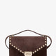 Rockstud suede crossbody bag