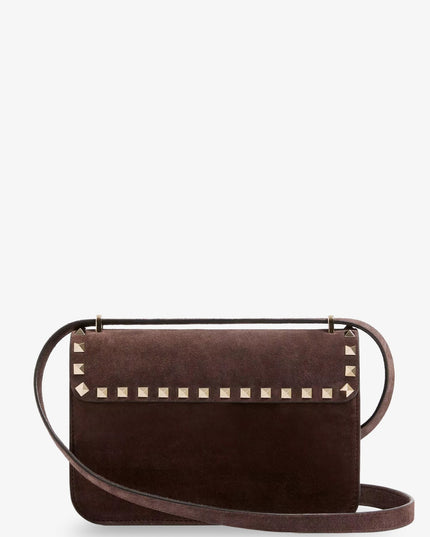 Rockstud suede crossbody bag