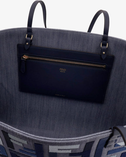 Roll Large jacquard FF fabric tote bag