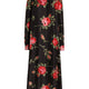 ROSE BOUQUET PRINT TWILL LONG DRESS
