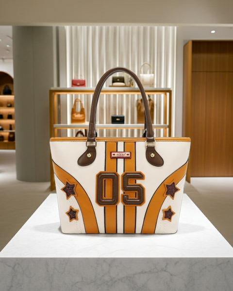 Shopper-Tasche VARSITY (Beige) – Nikky by Nicole Lee