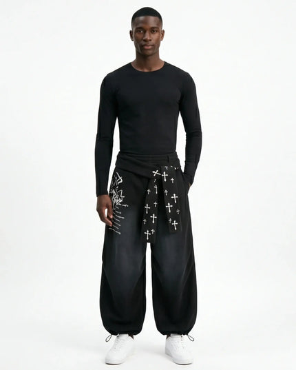 MaisonGrozavu – Elevated Obsidian Trousers | Black & Gray