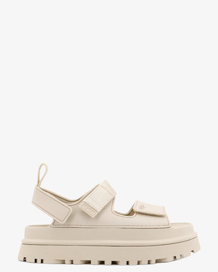 Rubber sandals with embossed logo