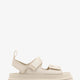 Rubber sandals with embossed logo